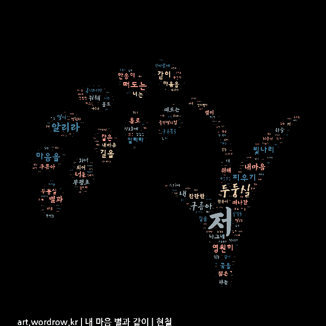 워드 클라우드: 내 마음 별과 같이 [현철]-10